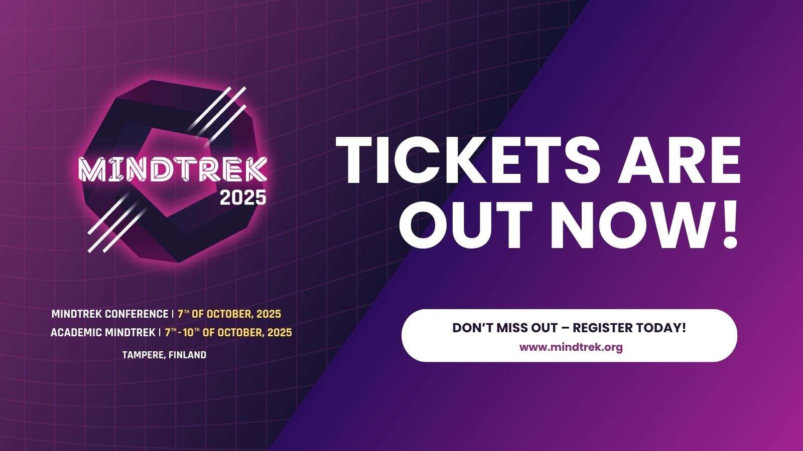 Tickets are out now!